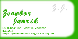 zsombor jamrik business card